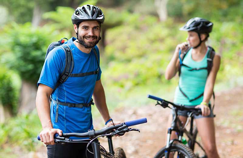 Radfahren und Mountainbiken